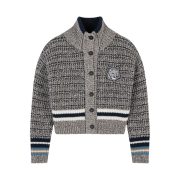 Maison Kitsune Fox Head Crafty Coatigan Black