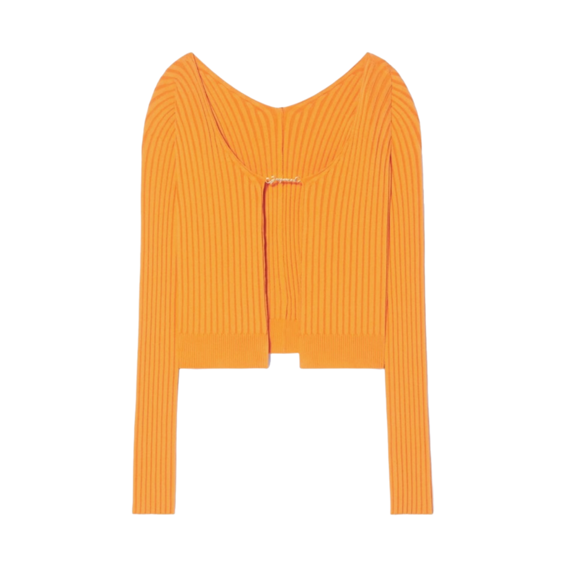 (W) 자크뮈스 라 마이유 프랄루 랑그 심리스 가디건 오렌지
