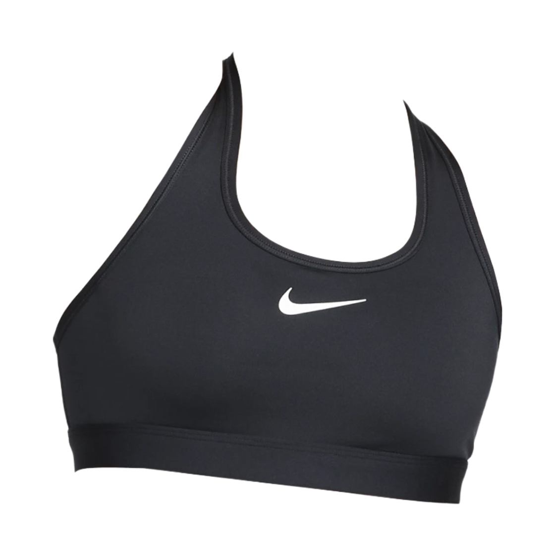 (W) 나이키 스우시 미디움 서포트 패드 스포츠 브라 블랙 - 아시아((W) Nike Swoosh Medium Support Padded Sports Bra Black - Asia)