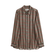 (W) Our Legacy Screen Check Sheer Cotton Silk Favourite Shirt