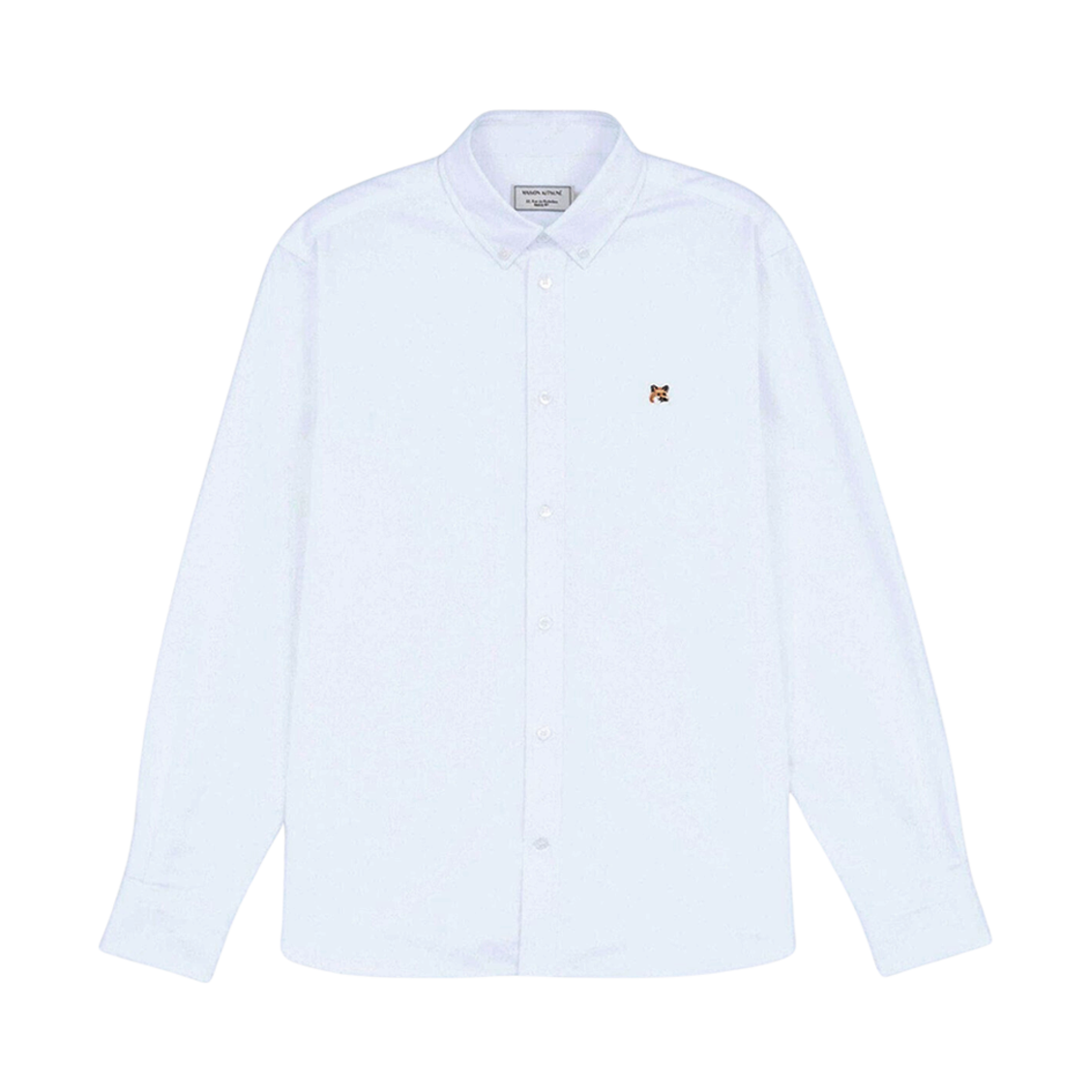 메종 키츠네 옥스포드 폭스 헤드 자수 클래식 셔츠 BD 화이트(Maison Kitsune Oxford Fox Head Embroidery Classic Shirt Bd White) - 1