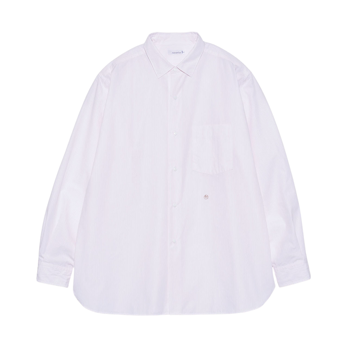 SUGF362 Nanamica Regular Collar Stripe Wind Shirt Pink