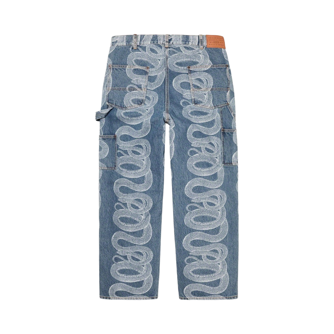 슈프림 x 히스테릭 글래머 스네이크 더블 니 데님 페인터 팬츠 블루 - 21SS(Supreme x Hysteric Glamour Snake Double Knee Denim Painter Pants Blue - 21SS) - 2