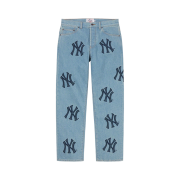 Supreme x New York Yankees Regular Jean Washed Blue - 21FW