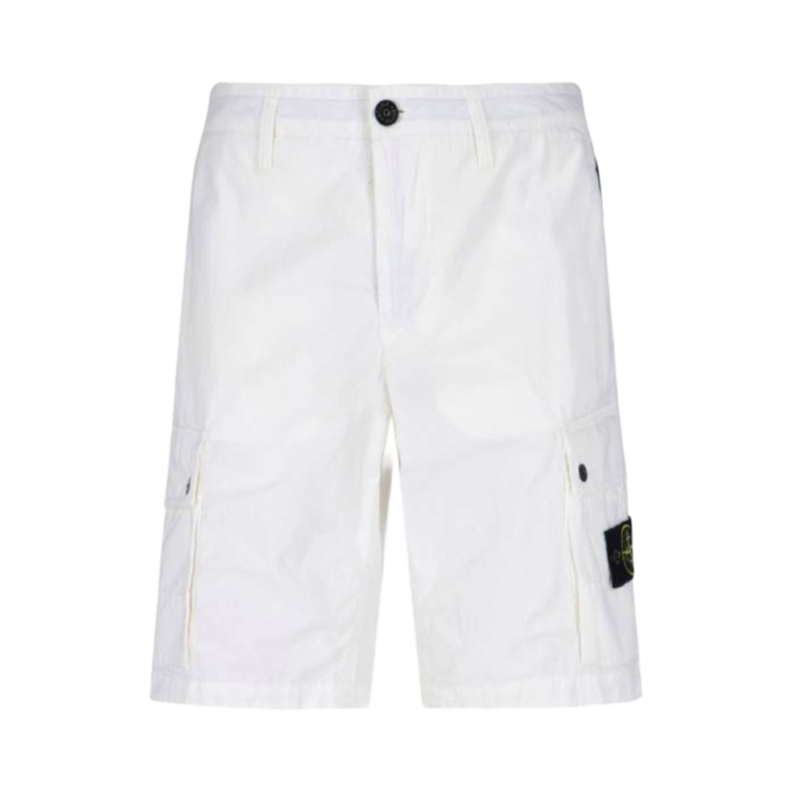 스톤 아일랜드 L11WA 브러쉬드 코튼 캔버스 가먼트 다이드 버뮤다 쇼츠 화이트 - 23SS(Stone Island L11WA Brushed Cotton Canvas Garment Dyed Bermuda Shorts White - 23SS) - 1
