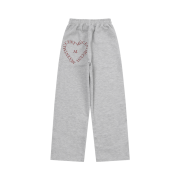 MUCENT Signature Heart Lettering Back Logo Sweat Pants Gray