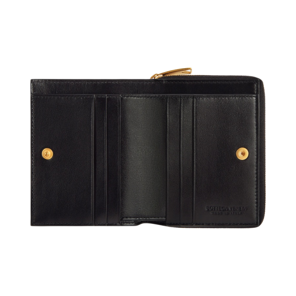 보테가 베네타 폴더형 지퍼 지갑 블랙(Bottega Veneta Bi-Fold Zip Wallet Black) - 2
