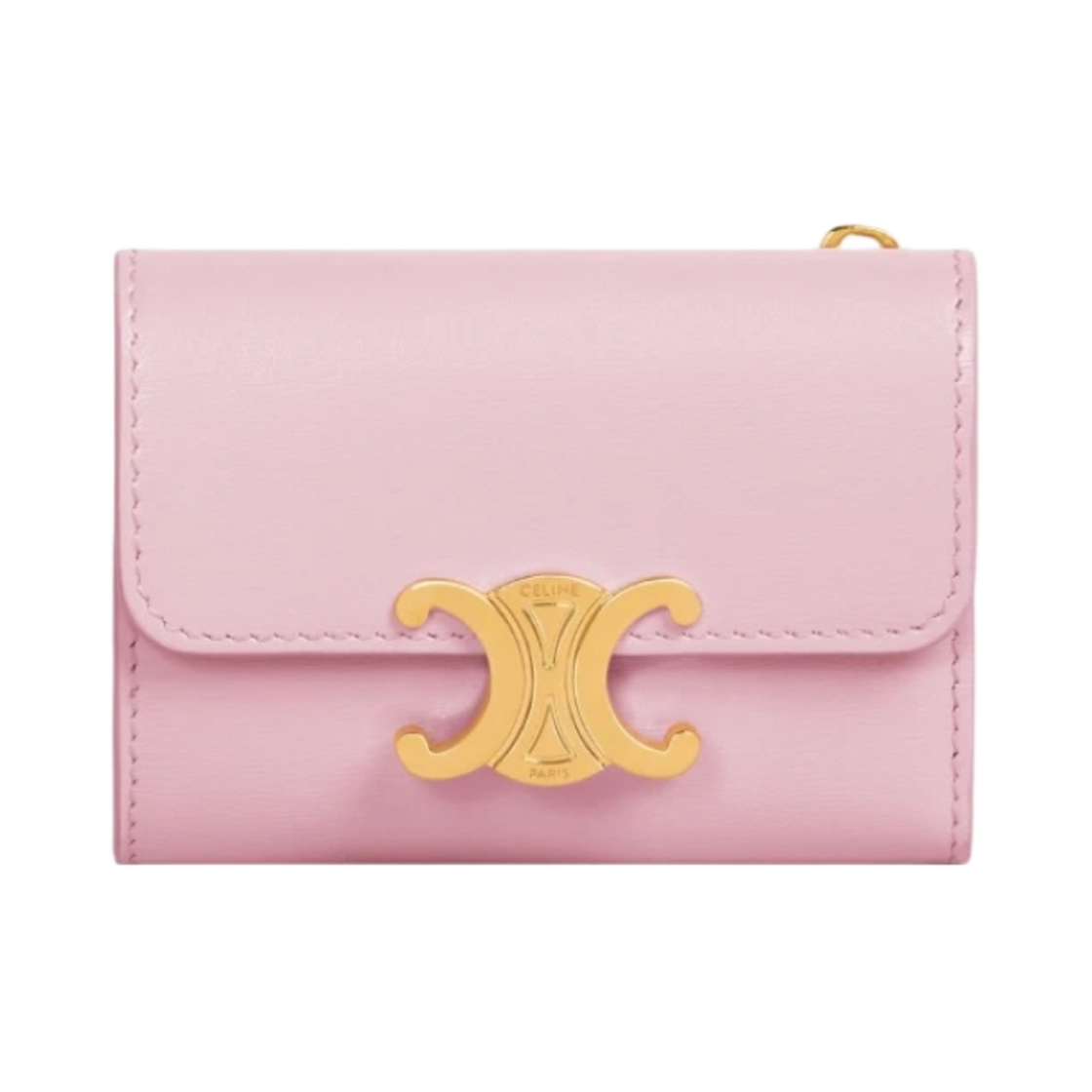 셀린느 샤이니 카프스킨 코인 컴팩트 월렛 라이트 핑크(Celine Compact Wallet with Coin in Shiny Calfskin Light Pink) - 1