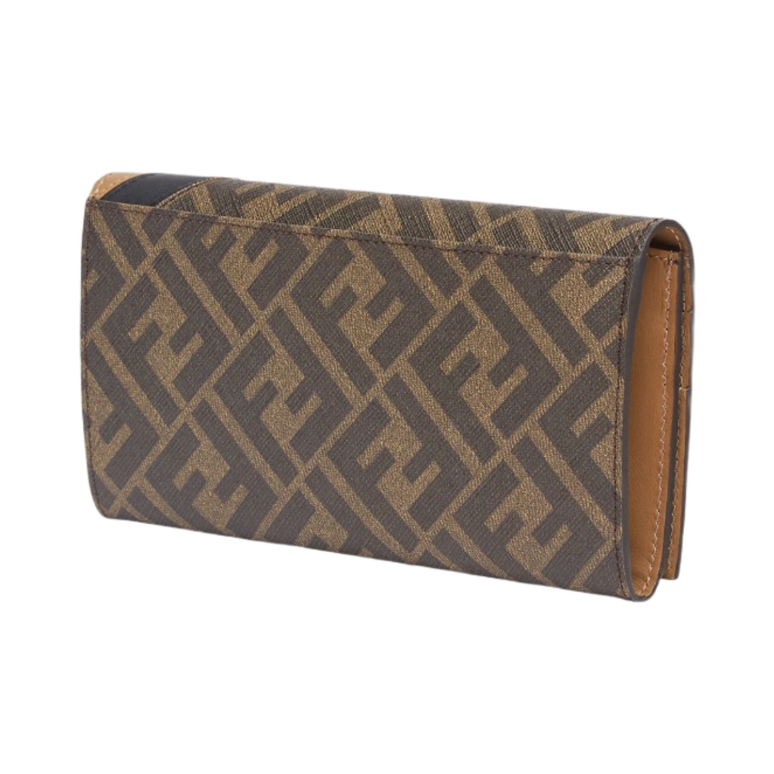 펜디 FF 모티프 패브릭 장지갑 브라운(Fendi FF Motif Fabric Continental Wallet Brown) - 2