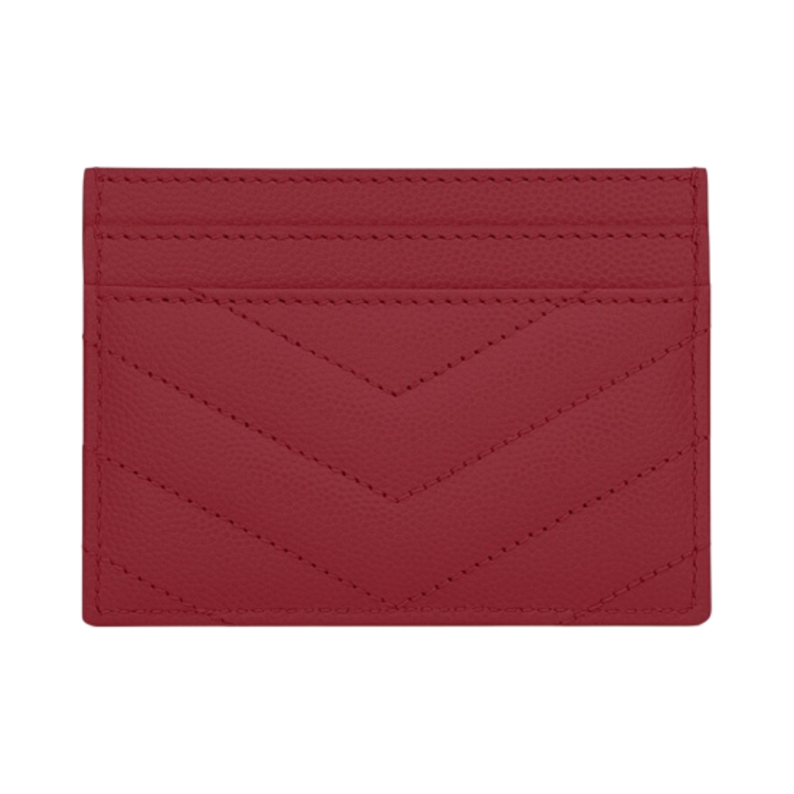 생로랑 그랑 드 뿌드르 텍스쳐드 마틀라세 레더 카산드라 마틀라세 카드 케이스 루즈 오피움(Saint Laurent Cassandre Matelasse Card Case in Grain De Poudre Embossed Leather Rouge Opyum) - 2