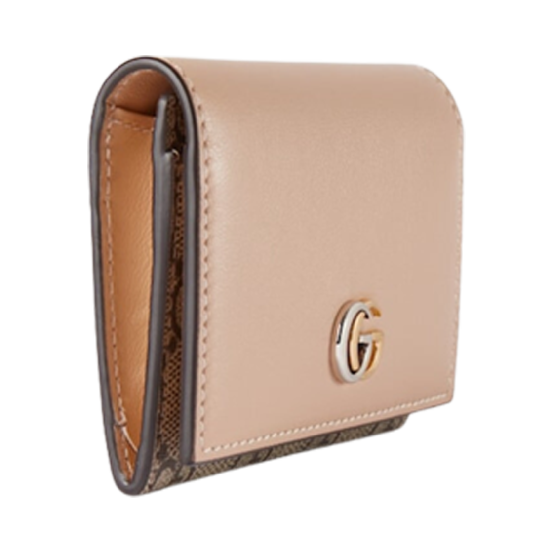 구찌 GG 마몽트 카드 케이스 베이지 에보니 라이트 베이지(Gucci GG Marmont Card Case Beige Ebony Light Beige) - 3