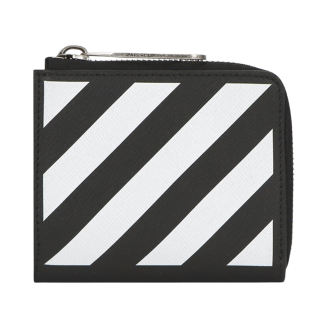OMNC052C99LEA001 Off-White Diag Card Holder Black White