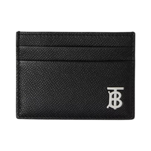 8062662 Burberry Grainy Leather TB Card Case Black