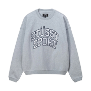 Stussy Relaxed Oversized Crew Grey Heather