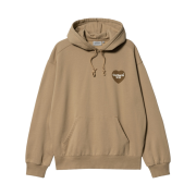 Carhartt WIP Hooded Heart Sweatshirt Dusty Hamilton Brown