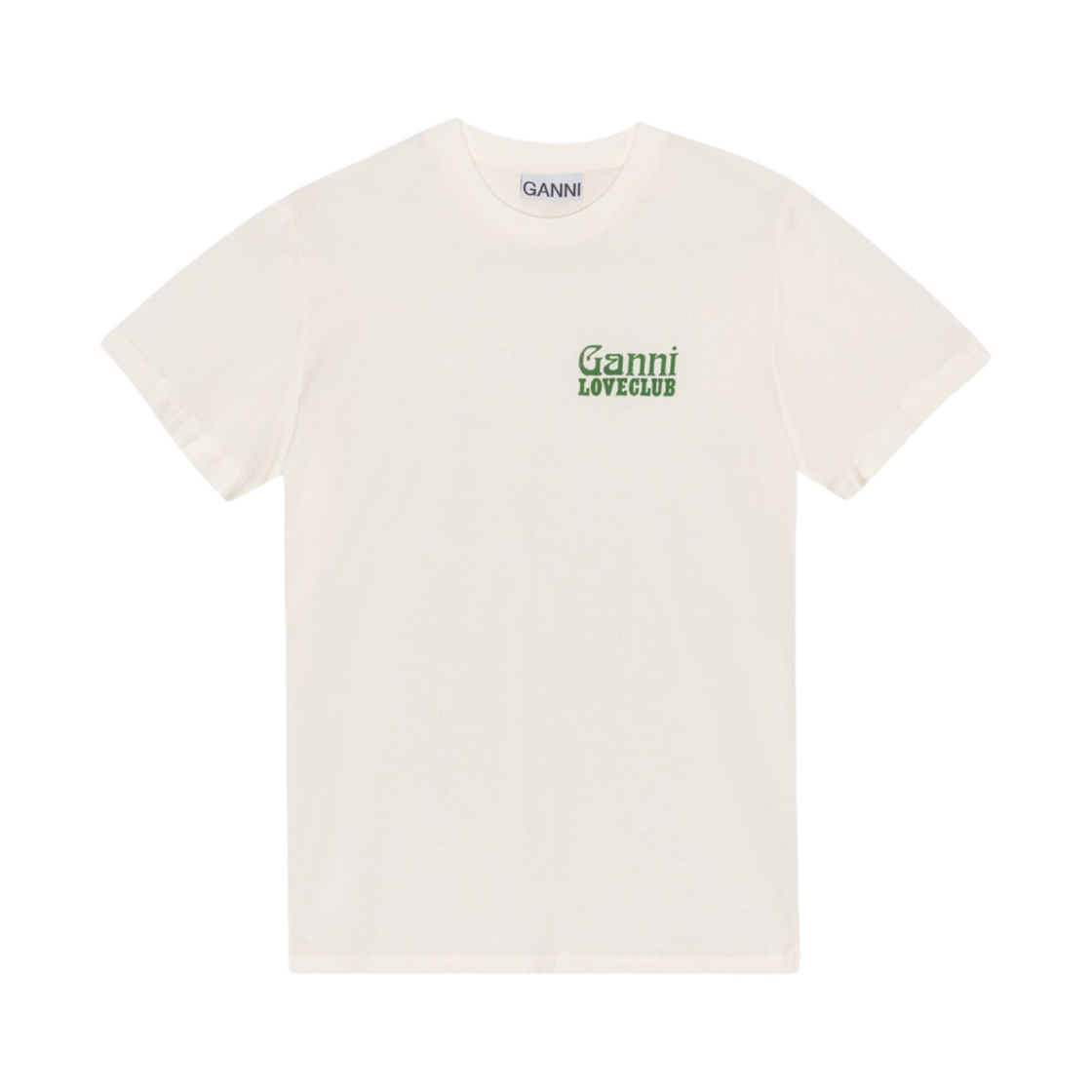 (W) 가니 화이트 릴렉스드 러브클럽 티셔츠 토푸
