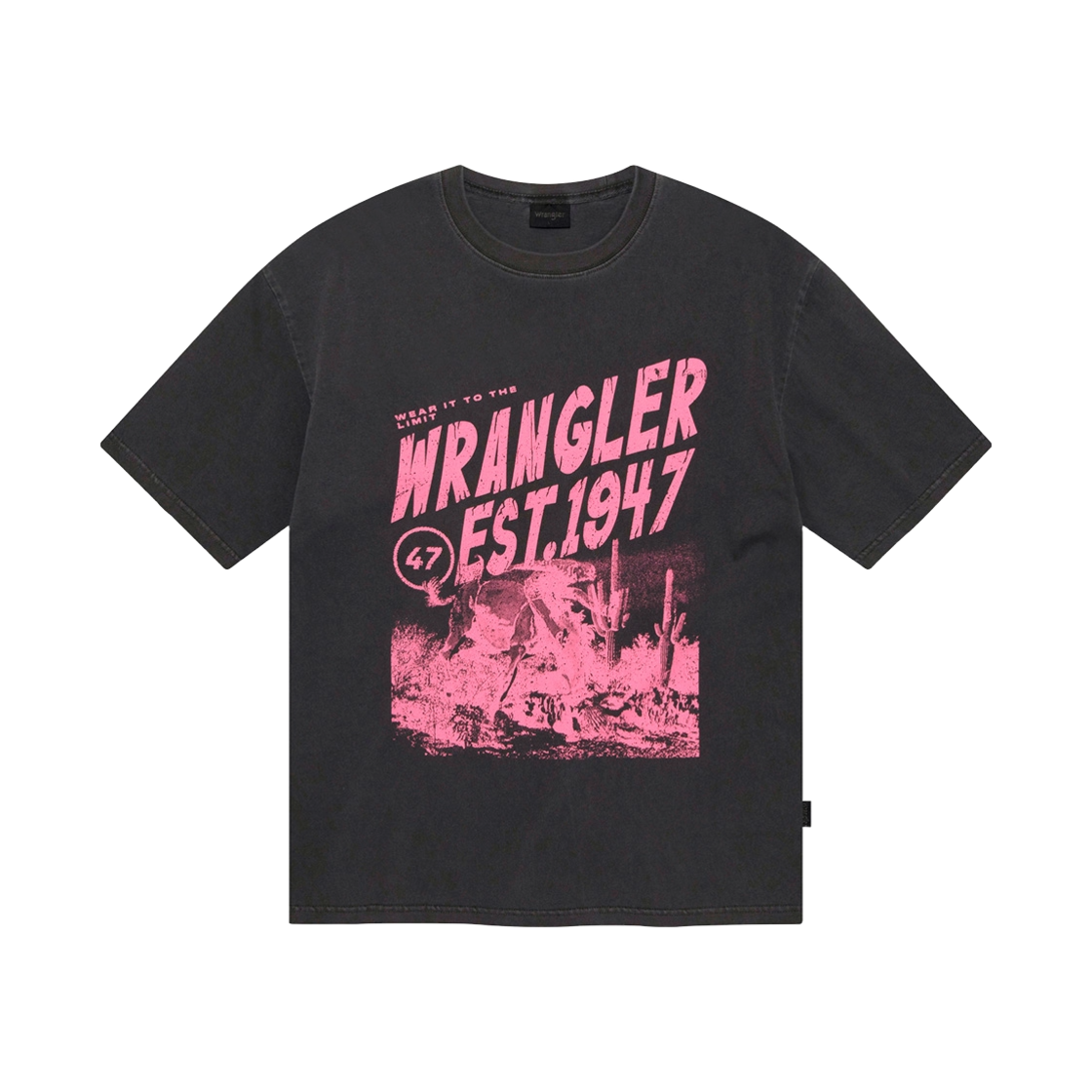 랭글러 카우보이 데저트 티셔츠 차콜(Wrangler Cowboy In The Desert T-Shirt Charcoal)