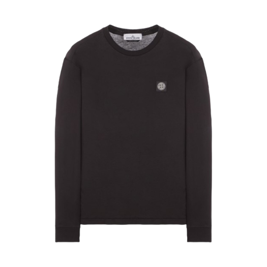 Stone Island 22713 Cotton Jersey Long Sleeve T-Shirt Black - 23FW