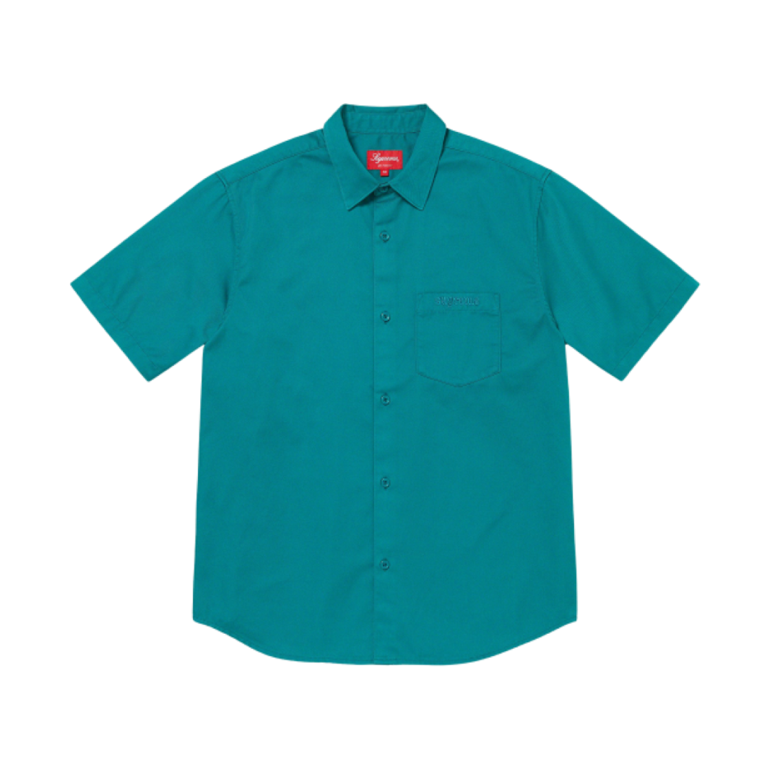 슈프림 크록 패치 숏슬리브 워크 셔츠 틸 - 23SS(Supreme Croc Patch S/S Work Shirt Teal - 23SS) - 1