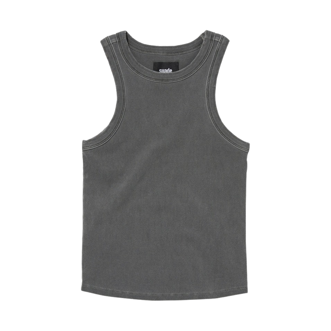 스웨이드 워시드 슬리브리스 피그먼트 블랙(Suade Washed Sleeveless Pigment Black)