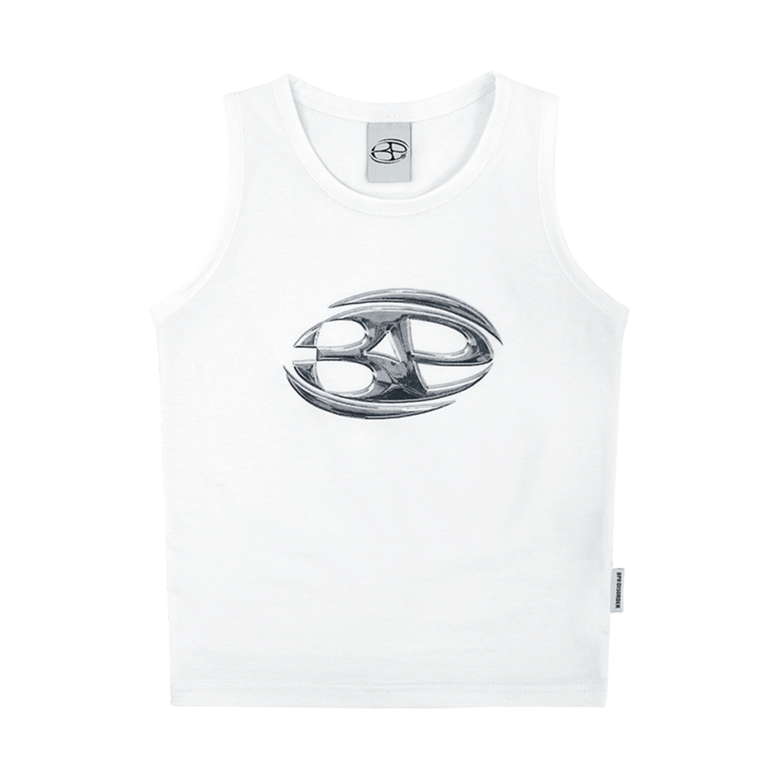 비피투디스오더 메탈 로고 탱크 탑 화이트
