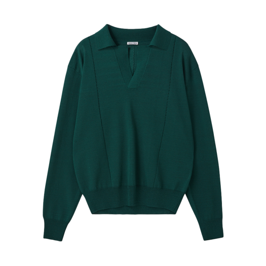 RM25SKTP004VN Recto Vintage Daddy Knit Polo Top Vintage Green