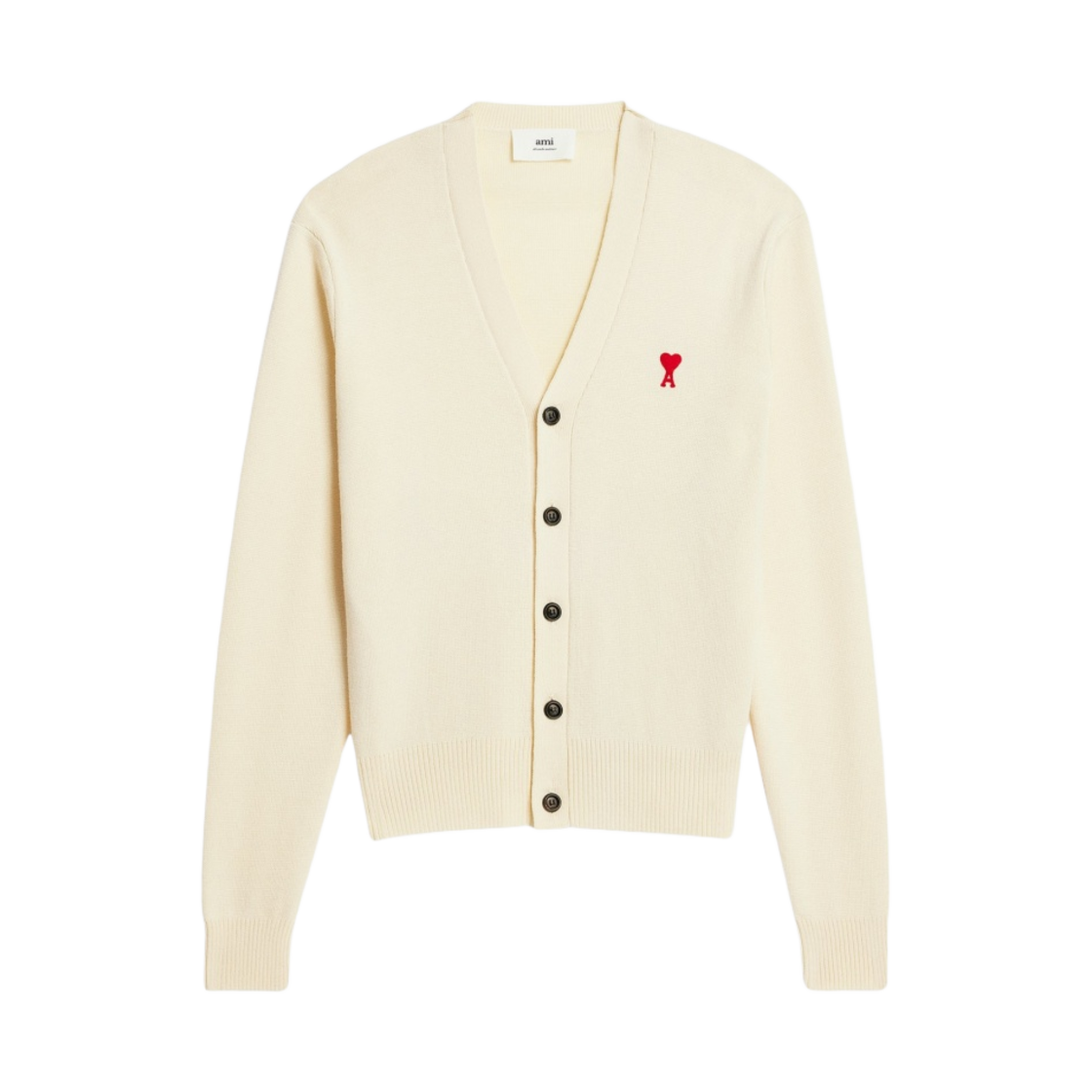 아미 스몰 하트 로고 울 가디건 바닐라(AMI de Coeur Wool Cardigan Vanilla)