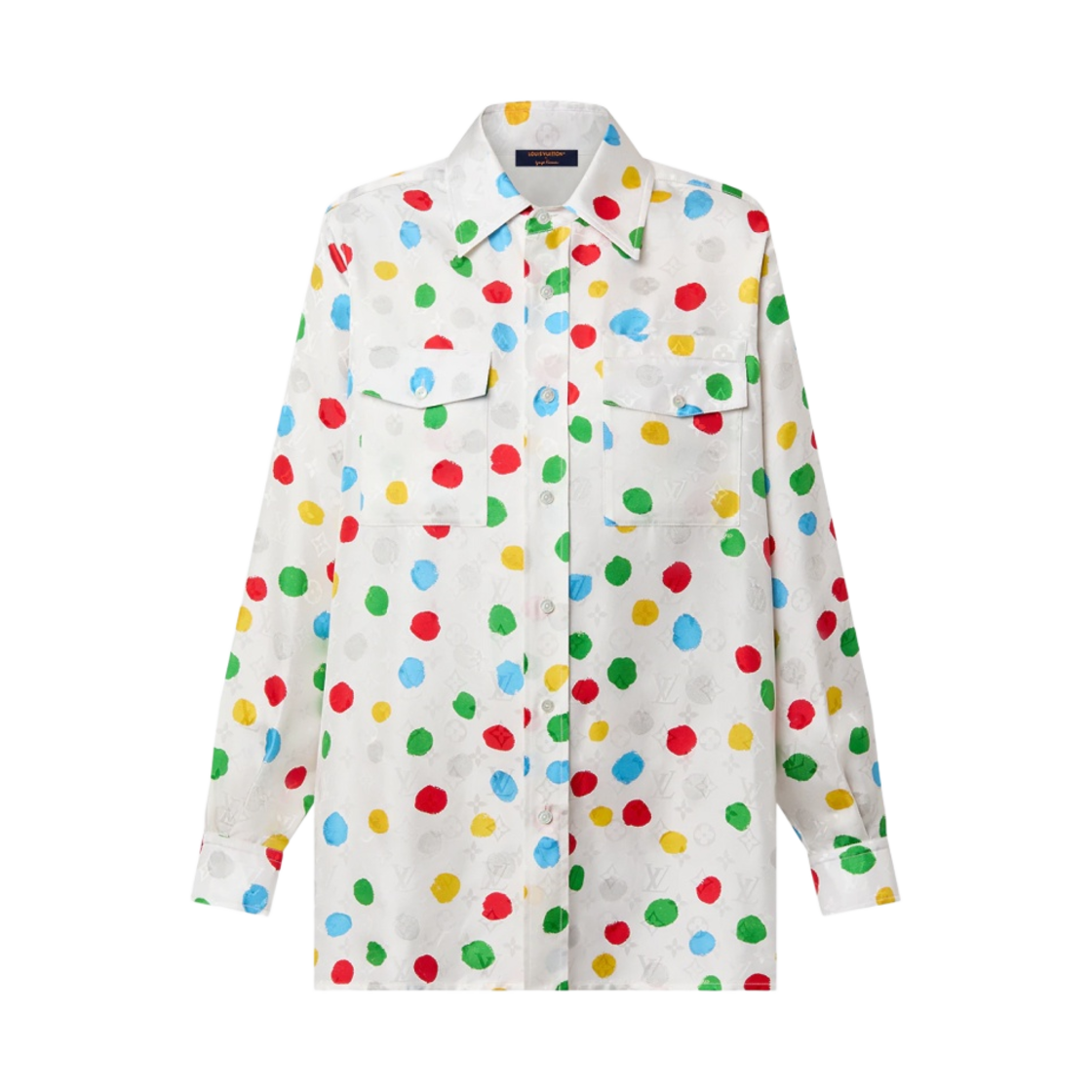 (W) 루이비통 x 야요이 쿠사마 페인티드 닷 매스큘린 셔츠 화이트((W) Louis Vuitton x YK Painted Dots Masculine Shirt White) - 1