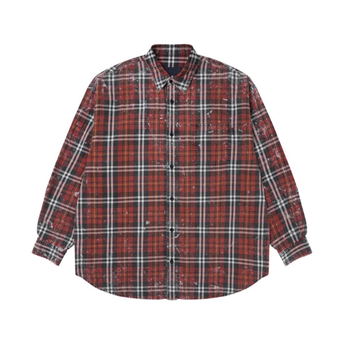 준지 아일랜드 워싱 체크 맥스핏 셔츠 레드 - 25SS(Juun.J Island Washing Check Maxfit Shirt Red - 25SS)