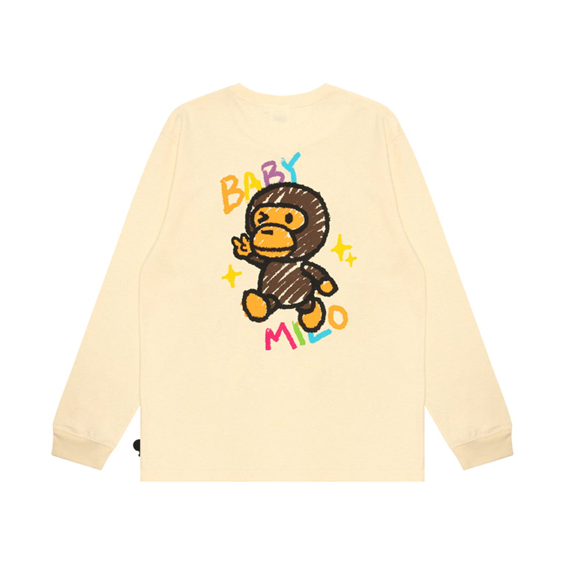 (W) 베이프 베이비 마일로 롱슬리브 티셔츠 아이보리((W) BAPE Baby Milo L/S T-Shirt Ivory) - 2