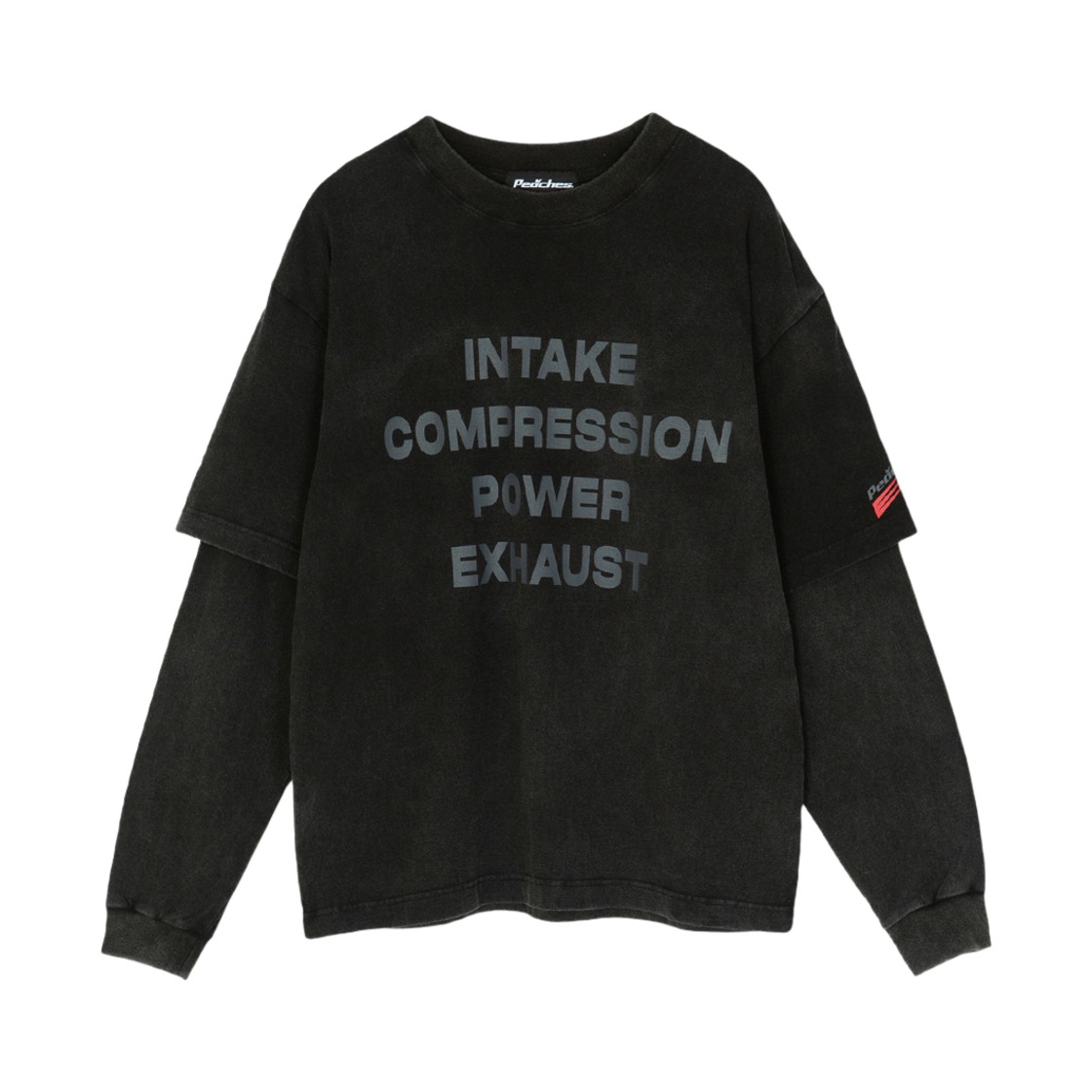 PCS24MXLS001 Peaches 4 Stroke LS Tee Black