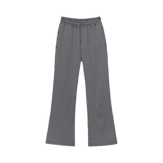 253RBBPNT001 Enzoblues Ribbing Banding Bootcut Pants Black