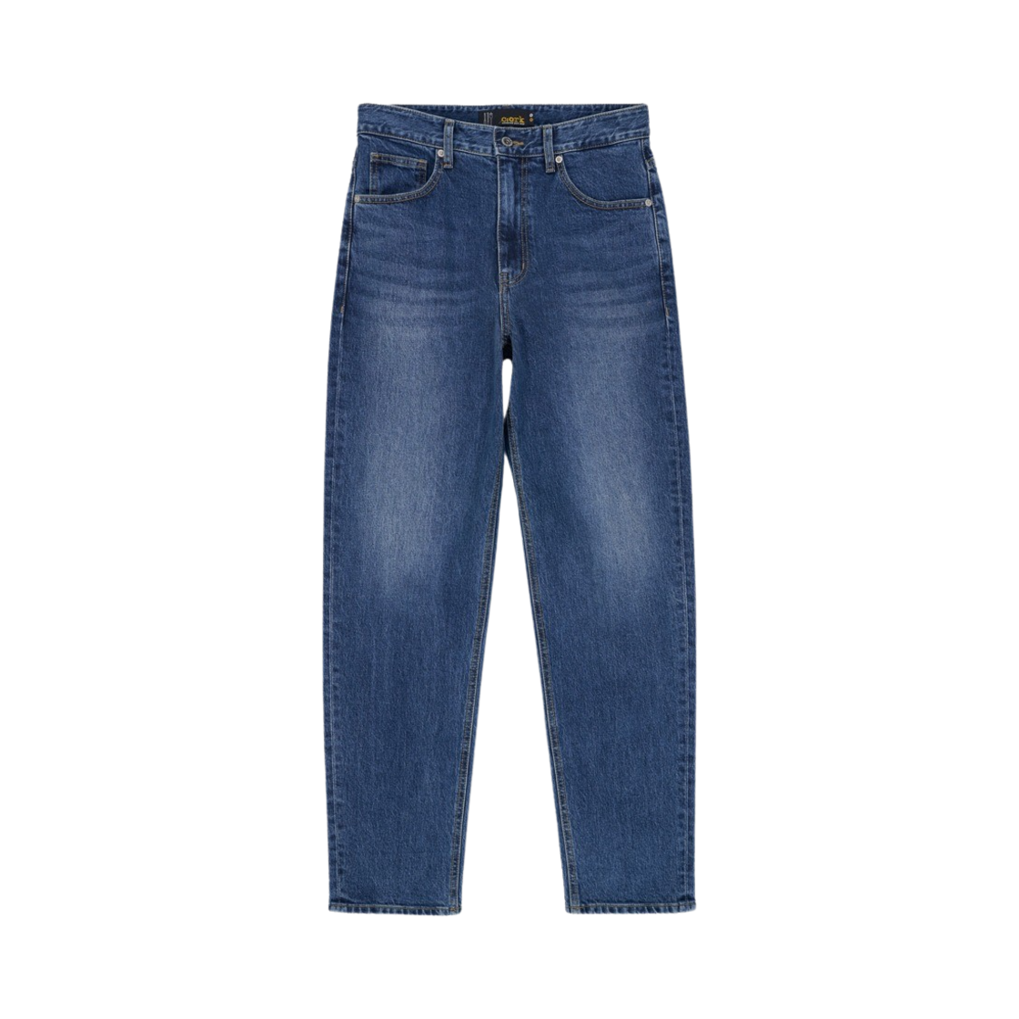 4F22PT44 RYUL+WAI: Denim Crack Washing Pants Dark Blue