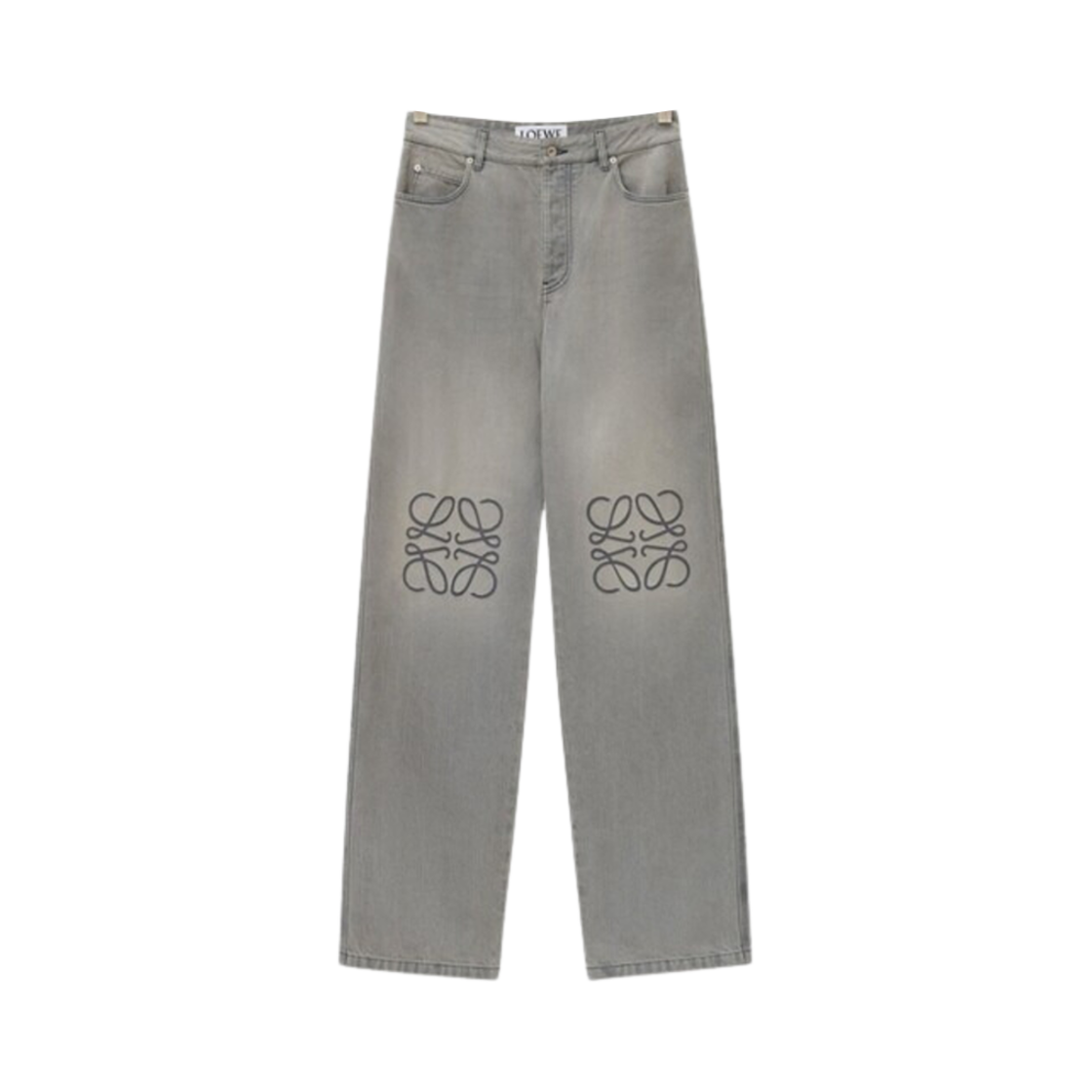 로에베 데님 아나그램 배기 진 그레이 멜란지(Loewe Anagram Baggy Jeans in Denim Grey Melange)