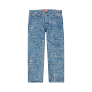 Supreme Checks Embroidered Jean Blue - 20SS