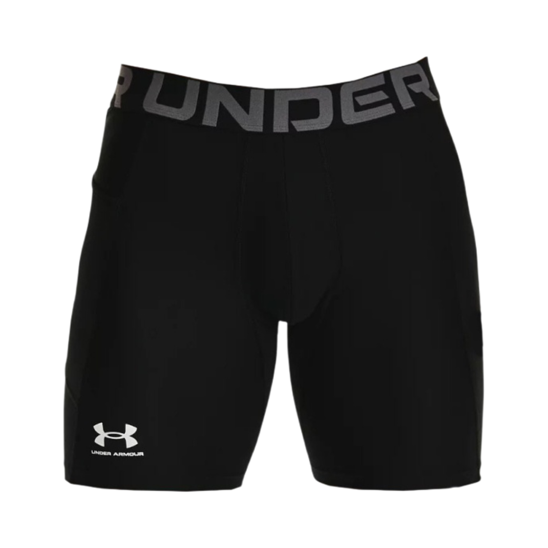 언더아머 히트기어 컴프레이션 쇼츠 블랙 화이트(Under Armour HeatGear Compression Shorts Black White)