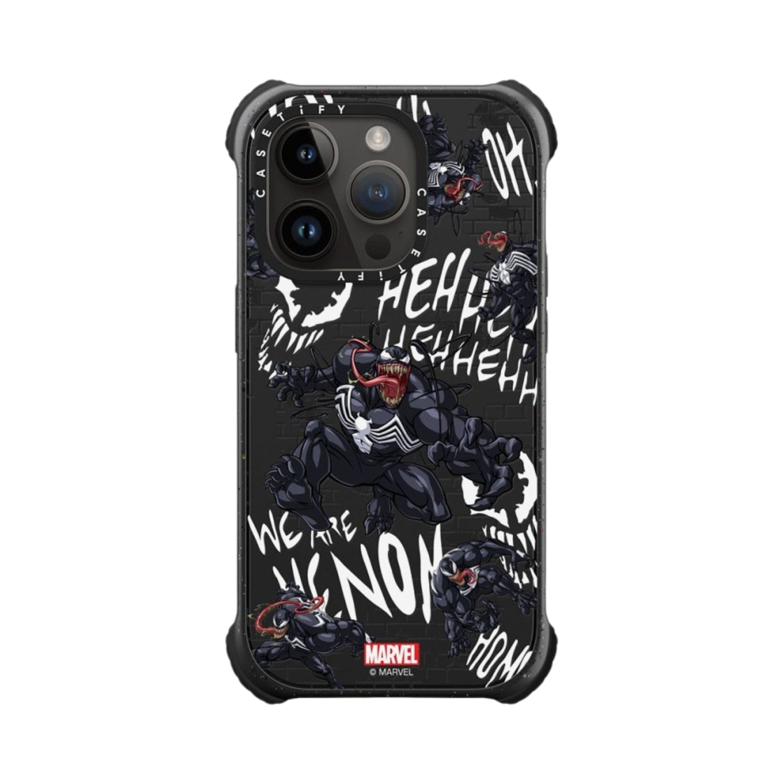 케이스티파이 x 마블 아이폰 베놈 패턴 맥세이프 울트라 임팩트 케이스 매트 블랙(Casetify x Marvel iPhone Venom Pattern Magsafe Ultra Impact Case Matte Black) - 3