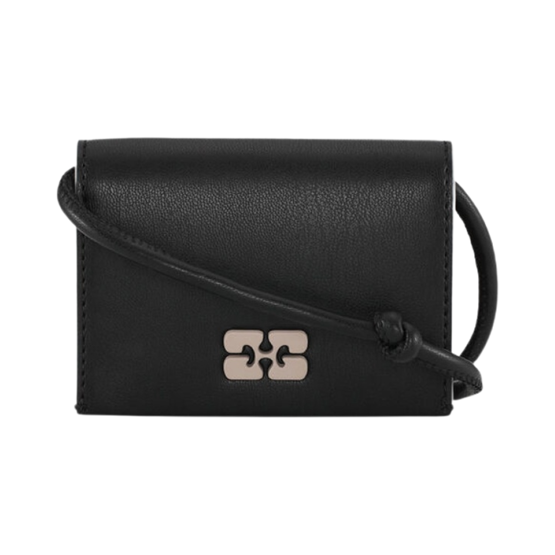 가니 스트랩 보우 지갑 블랙(Ganni Bou Wallet on Strap Black)