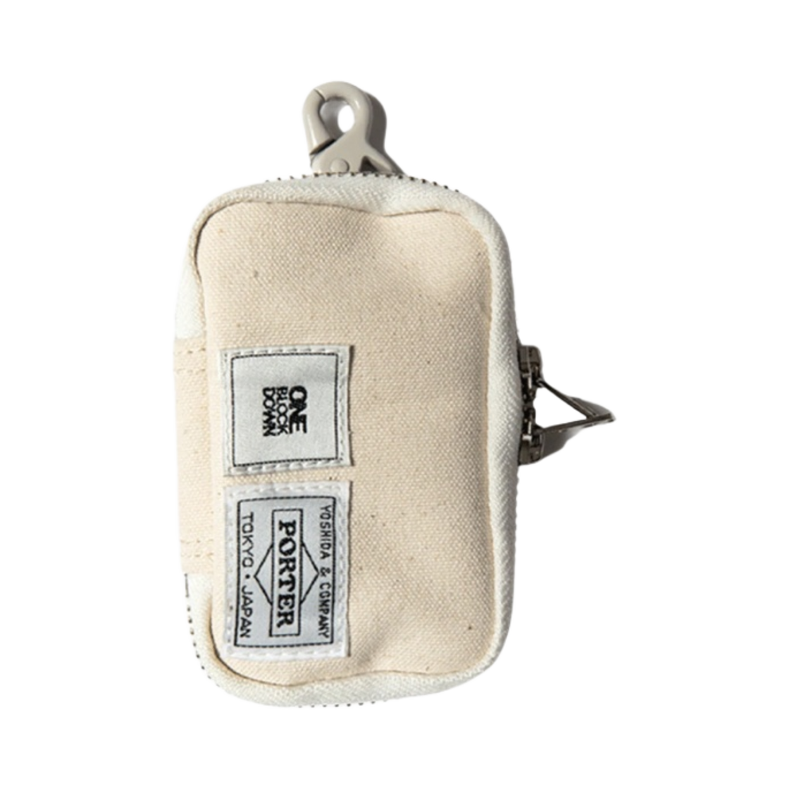포터 x 원 블록 다운 나일론 키 케이스 에크루(Porter x OBD Nylon Key Case Ecru) - 1