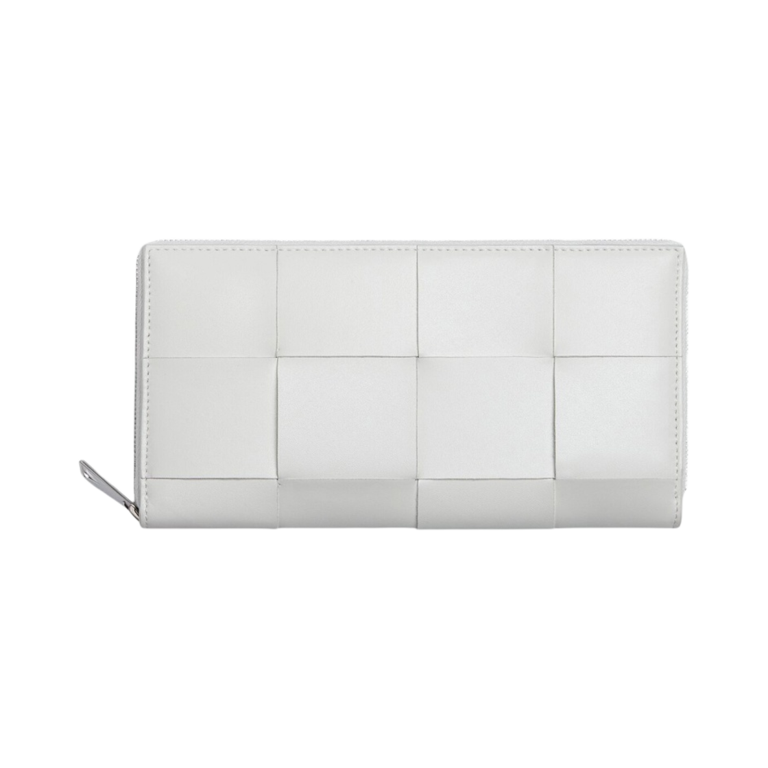 보테가 베네타 카세트백 지퍼 어라운드 지갑 화이트(Bottega Veneta Cassette Zip Around Wallet White) - 1