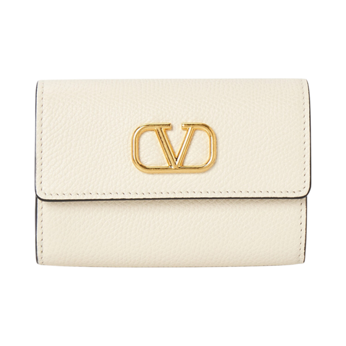 P0AE6SNPI16 Valentino Vlogo Card Wallet Light Ivory