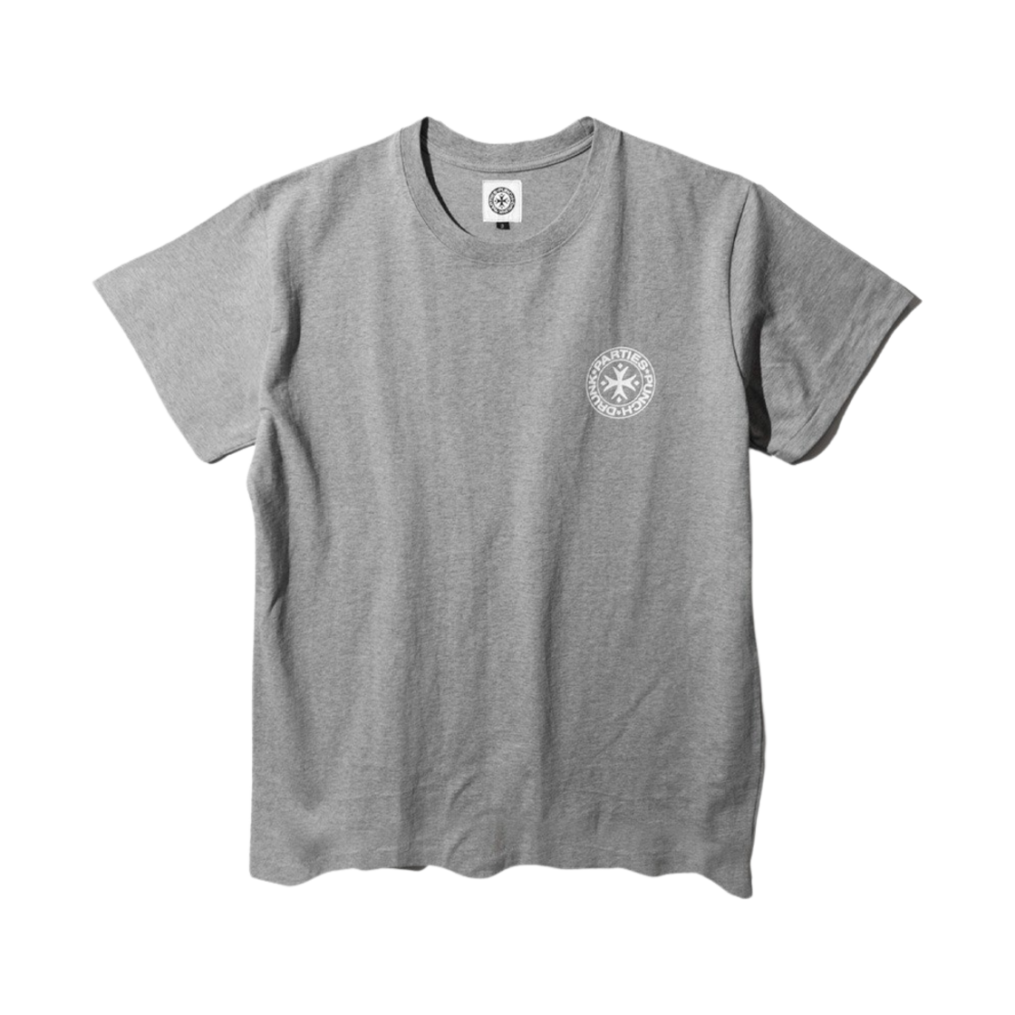 펀치 드렁크 파티즈 서클 로고 네로우 티 그레이