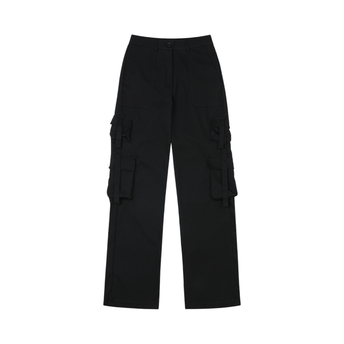 - (W) Bohemian Seoul Strap Four Pocket Pants Black