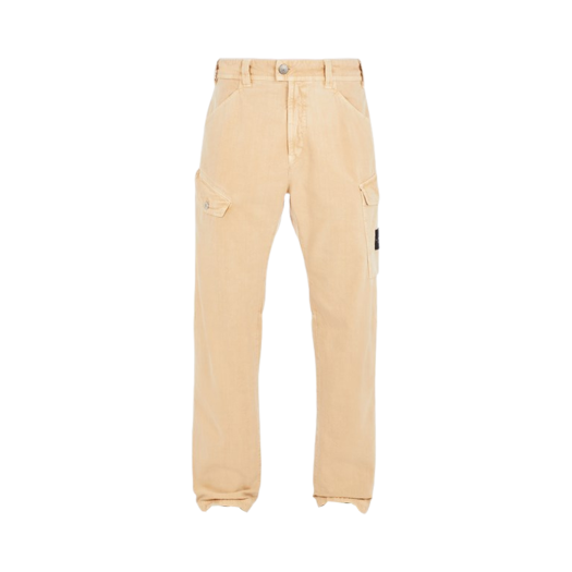 Stone Island 320T1 Panama Tinto Terra Regular Fit Cargo Pants Ecru - 24SS