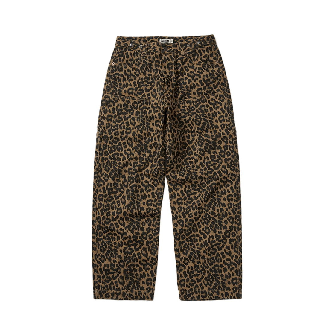카락터 레오파드 코튼 트윌 팬츠 베이지(Karactor Leopard Cotton Twill Pants Beige)
