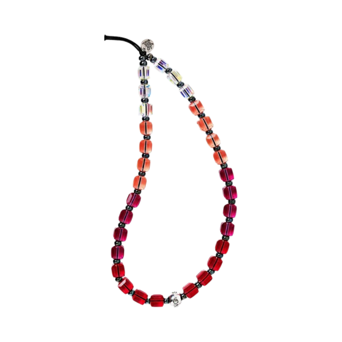 스트링 팅 로즈워터 드립 크리스탈 리스틀릿 폰 스트랩(String Ting Rosewater Drip Crystal Wristlet Phone Strap)