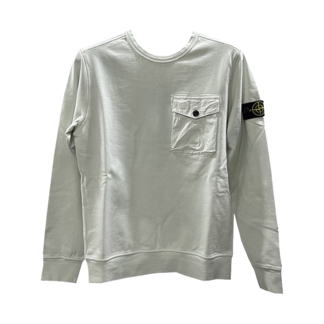 781660240-V0061 (Kids) Stone Island Crewneck Sweatshirt Light Grey - 23SS