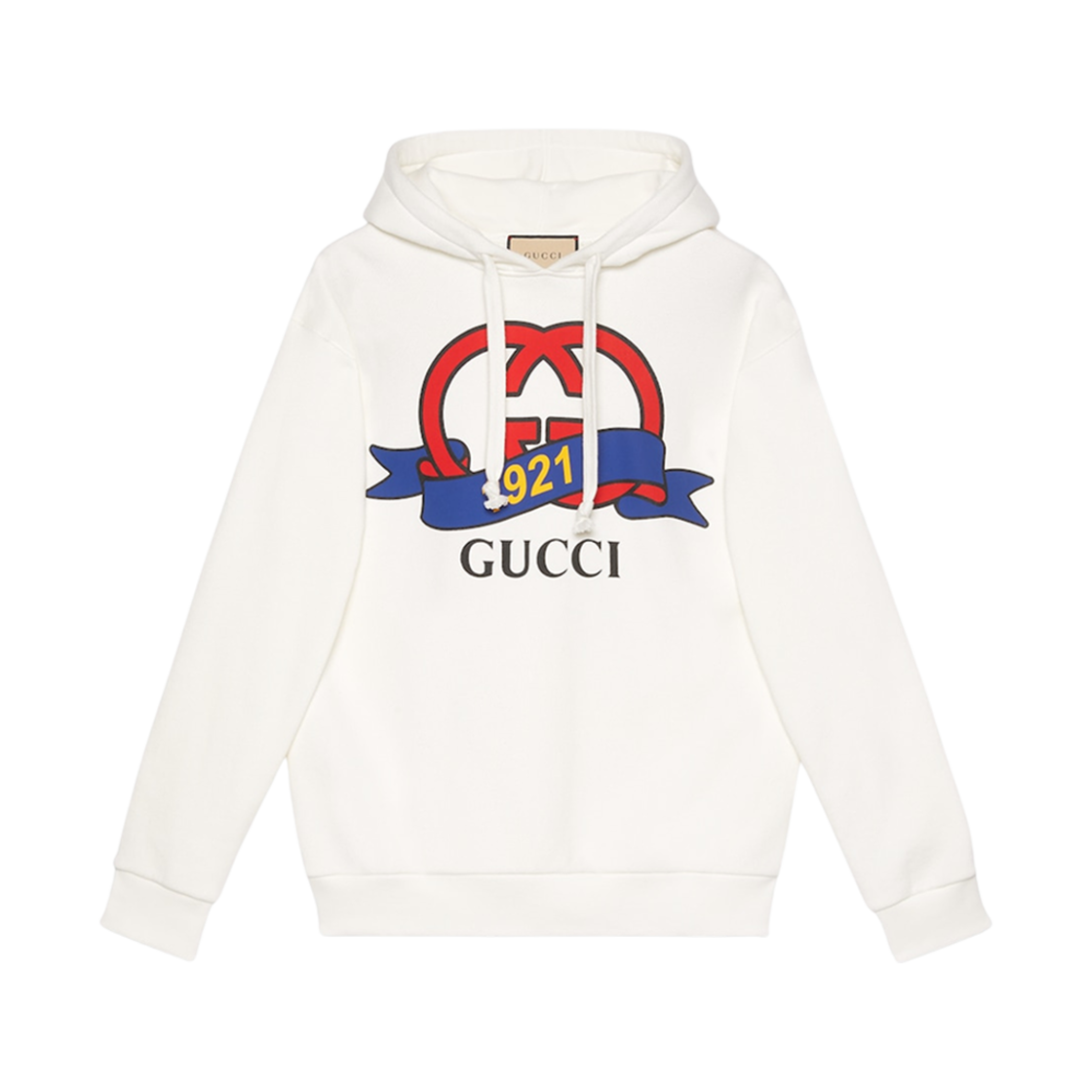 (W) 구찌 인터로킹 G 1921 프린트 스웨트셔츠 화이트((W) Gucci Interlocking G 1921 Print Sweatshirt White) - 1