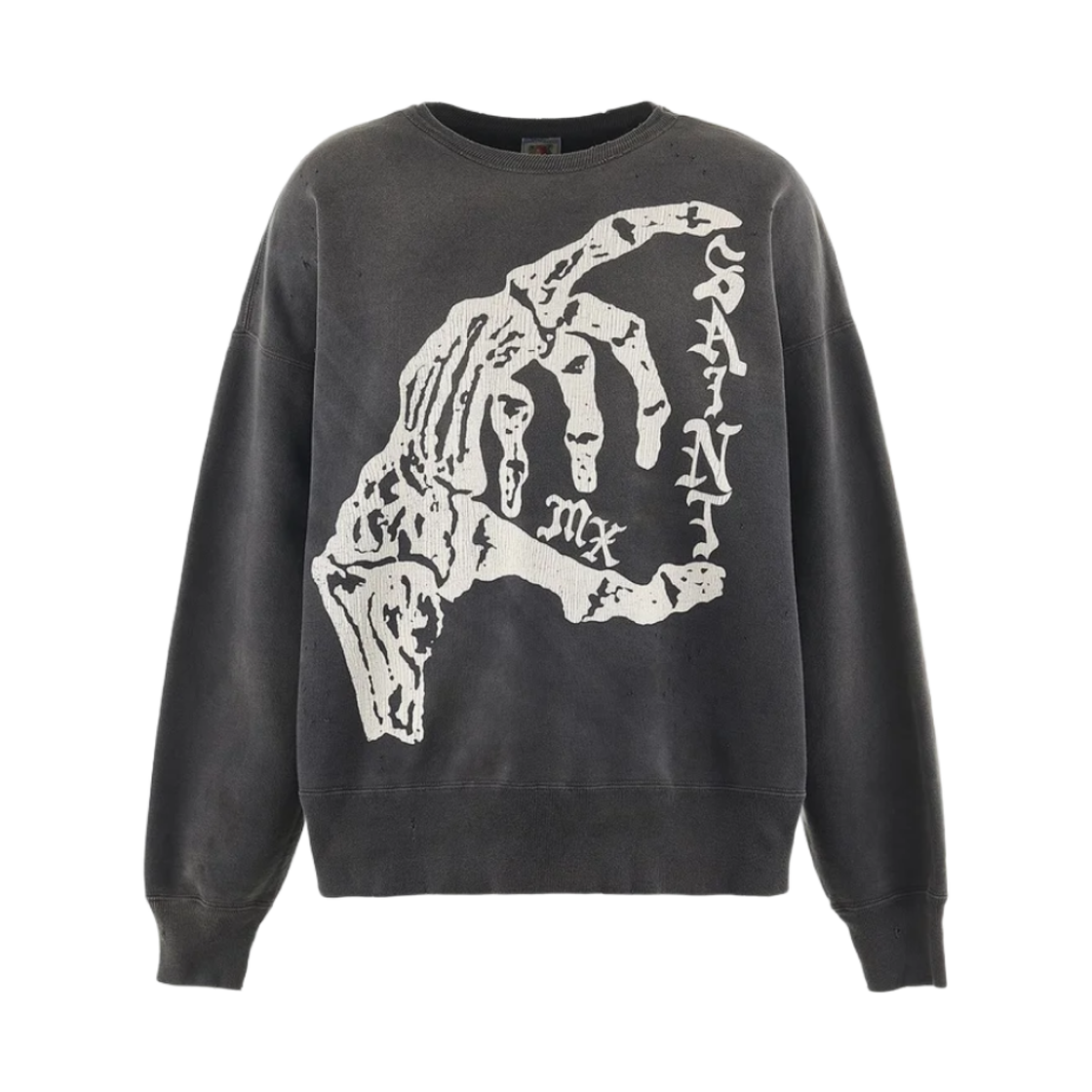 YS1-0000-031 Saint Mxxxxxx Bone Saint Sweatshirt Black