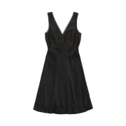 FARVEN Deep V-Neck Dress Black